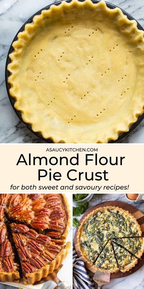 Recipes Low Fodmap, Almond Flour Pie Crust, Savoury Pies, Gluten Free Pie Crust, Gluten Free Pastry, Gluten Free Pie, Pie Crusts, Almond Flour Recipes, Low Carb Vegan