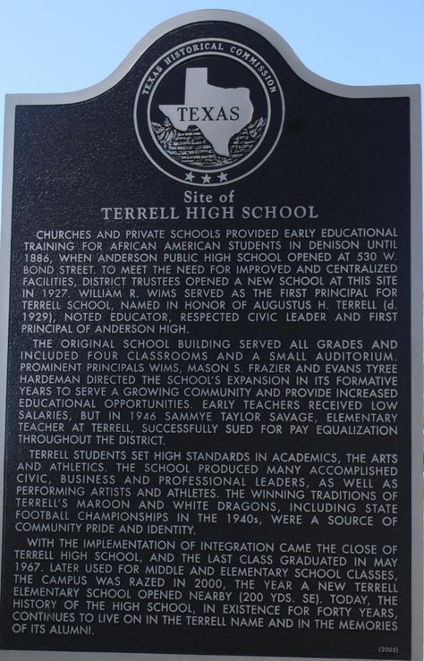 Shermer High School, High School American History, Terrell Texas, Texas History Timeline, Texas High School, Texas History 7th, Public High School, Training School, School Opening