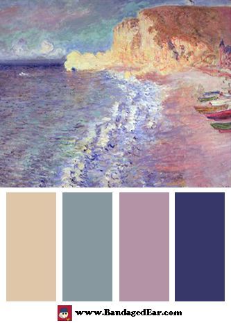 Wave Color Palette: Morning at Etretat, 1883, Art Print by Claude Monet Design Seeds, Color Harmony, Color Balance, Color Studies, Colour Palettes, Color Stories, Color Textures, Colour Schemes, Color Pallets