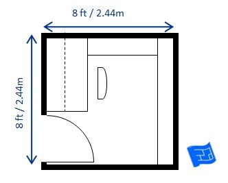 8ft x 8ft (2.44 x 2.44m) small home office design with loads of shelving around the walls.  Click through to the website for more on home office design. Small Home Office Design, Office Layout Plan, Small Office Interior Design, Office Furniture Layout, Office Layout Ideas, Home Office Layouts, Office Floor Plan, Home Office Layout, Corporate Office Design