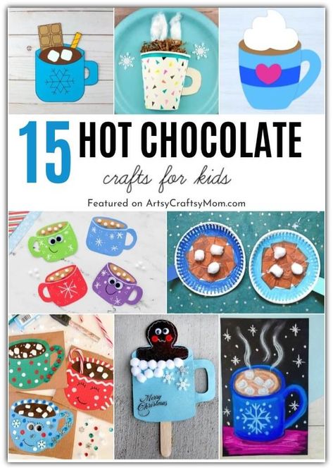 15 Heavenly Hot Chocolate Crafts for Kids 15 Hot Chocolate Crafts Preschool, Preschool Hot Cocoa Craft, Preschool Hot Chocolate Craft, Chocolate Stem Activities, Hot Chocolate Day At School, Hot Cocoa Crafts For Toddlers, Hot Chocolate Crafts For Toddlers, Hot Chocolate Activities For Toddlers, Hot Chocolate Party For Kids