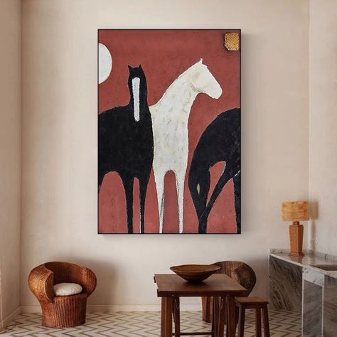 Horse Canvas Painting, Abstract Horse Painting, Horse Oil Painting, Horse Wall Art Canvases, Canvas For Beginners, Abstract Horse, Grand Art Mural, Tableau Art, Arte Inspo