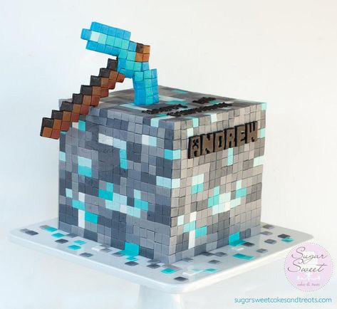 Cupcakes Minecraft, Cake For His Birthday, Game Cake, Toddler Birthday Cakes, Cookie Sheets, Christmas Crafts For Toddlers, Minecraft Games, Minecraft Cake, Layered Cake