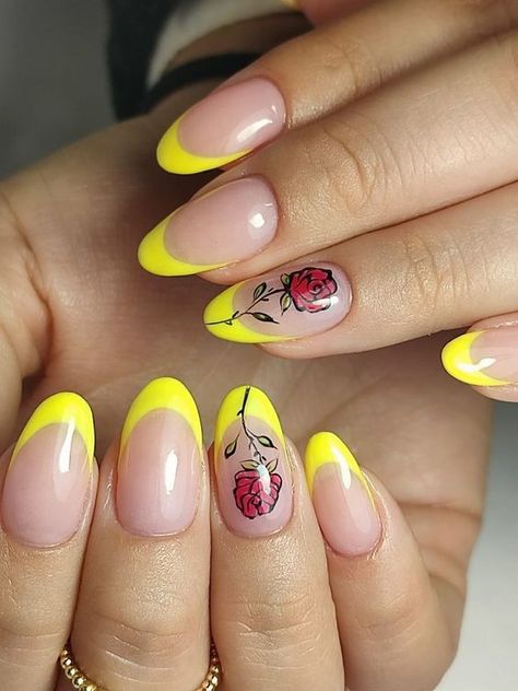 The Ultimate List of Disney Inspired Nail Designs To Save & Recreate! - The Catalog Beauty And Beast Nail Ideas, Disney Beauty And The Beast Nails, Disney Nails Tutorial, Nails Inspired By Movies, Princess Disney Nails, Beauty And Beast Nails, Pixar Nail Designs, Disney Nails Princess, Disney Princess Inspired Nails