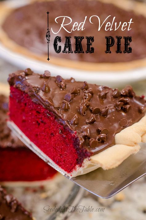 Pinterest Party: Red Velvet Cake Pie Red Velvet Pie, Chocolate Fudge Icing, Fudge Icing, Cake Pie, Foods Recipes, Pie Dessert, Red Velvet Cake, Velvet Cake, Yummy Sweets