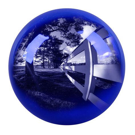 Gazing Globe, Gazing Balls, Garden Spheres, Outdoor Living Decor, Gazing Ball, Mirror Reflection, Blue Mirror, Mirror Ball, Garden Ornament