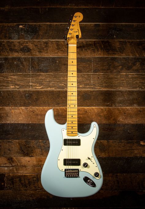 Fender Noventa Stratocaster in Daphne Blue - 100000124 Southern Pine, Fender Custom Shop, Guitar Shop, Vintage Guitars, Body Shapes, Body Types, Guitar, Vintage Fashion, Blue