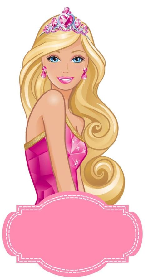 Barbie Cutouts, Tag Barbie, Topper Barbie, Barbie Cake Designs, Barbie Decorations, Barbie Invitations, Fruit Birthday Party, Barbie Birthday Cake, Barbie Party Decorations