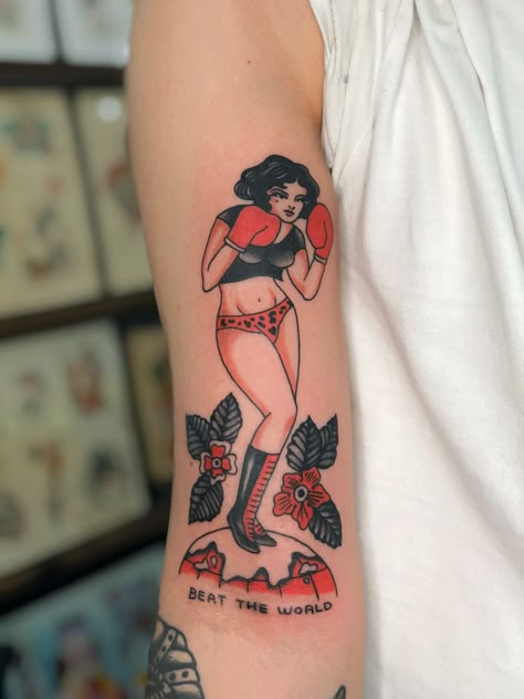 Flapper Tattoo, Tattoo American Traditional, Boxer Tattoo, Black And Gray Tattoos, Nikko Hurtado, Black And Grey Tattoos For Men, Old School Tattoos, Black And Grey Tattoos Sleeve, Old School Tattoo Designs