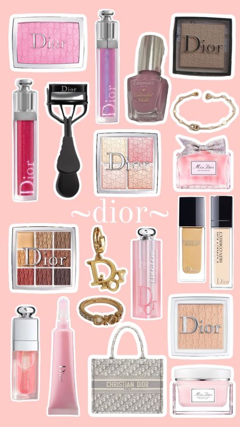 Dior Stickers, Miss Dior Aesthetic, Dior Quotes, Blackpink Stickers, Manifest Vision Board, Makeup Collage, Paper Makeup, Dior Blush, Makeup Print