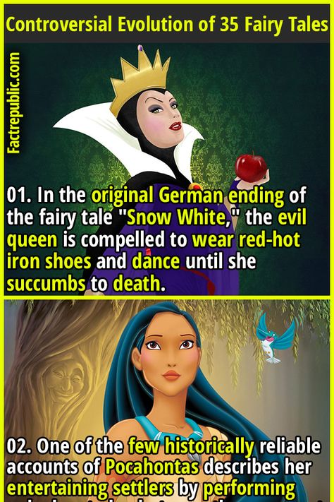 Original Disney Stories, Disney Twisted Tales, Dark Journal, Evil Queen Snow White, Twisted Fairytales, Epic Facts, Original Fairy Tales, Dark Fairy Tale, World History Facts