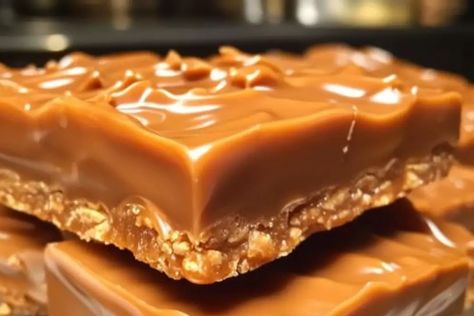 Butterfinger Caramel Crunch Bars Butter Finger Caramel Crunch Bars, Butterfinger Cheesecake Bars, Butterfinger Crunch Bars, Butterfinger Caramel Bars, Butterfinger Caramel Crunch Bars, Butterfinger Balls Recipe, Butterfinger Bars, Desserts Bars, Crunch Bars Recipe