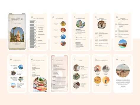 Travel Itinerary Mobile Template Travel planner Canva - Etsy France Vacation Planner Template, Canva Etsy, Mobile Template, Itinerary Template, Vacation Planner, Travel Itinerary Template, Trip Itinerary, Travel Planner, Travel Itinerary