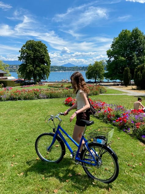 #geneva #summer #outfits #cycling #switzerland Switzerland Geneva Aesthetic, Geneva Outfit, Switzerland Outfit Summer, Geneva Switzerland Aesthetic, Switzerland Summer Outfits, Geneva Aesthetic, Geneva Summer, Switzerland Outfits, Switzerland Outfit