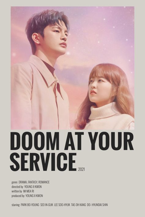 doom at your service minimalist kdrama poster Kdrama Recommendation, Penthouse Kdrama, Kdramas To Watch, Doom At Your Service, Not Musik, Korean Drama Series, Watch Drama, Film Posters Minimalist, Korean Drama Tv