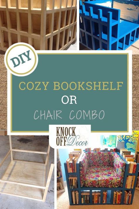 Do you love to snuggle down in a cozy chair to read? Do you also love to have all your favorite books right at hand? If this describes you or someone you love, then this genius project by Darko at Instructables.com is going to be one of your favorites. Cozy Bookshelf, Bookshelf Chair, Cozy Chair, Outdoor Diy Projects, Repurposed Items, Home Design Living Room, Diy Furniture Projects, Diy Tutorials, Diy Backyard