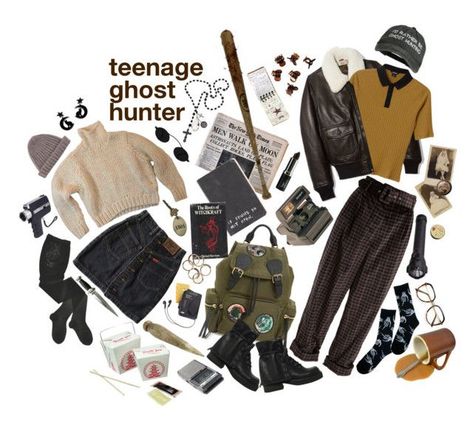 Cryptidcore Outfit, Cryptid Hunting, Cryptid Academia, Ghost Hunter, Hunter Outfit, Academia Outfits, Mood Clothes, Ghost Hunters, Ghost Hunting