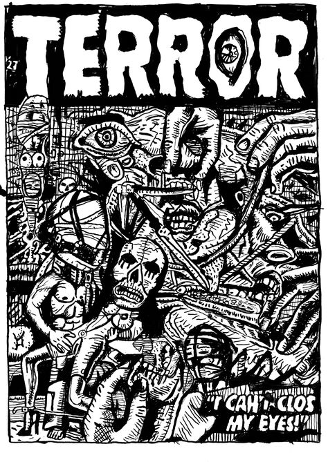 Underground Comics, Underground Comix, Bw Art, Sculpture Installation, Silk Screen Printing, Graphic Design Illustration, Dark Art, Visual Art, Illustration Design