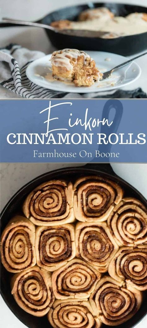 Thick Cream Cheese Frosting, Einkorn Bread, Homemade Breakfast Recipes, Farmhouse On Boone, Einkorn Recipes, Einkorn Flour, Grain Foods, Flour Recipes, Sourdough Recipes