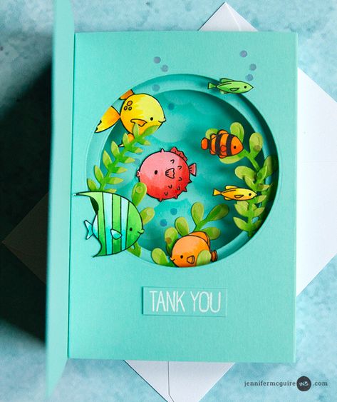 Tunnel Cards, Jennifer Mcguire Cards, Jennifer Mcguire Ink, Fishing Cards, Mft Cards, Karakter Disney, 카드 디자인, Interactive Cards, 3d Cards