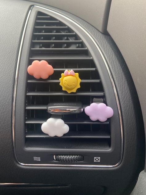 Cloud Car Accessories, Happiness Stickers, Demon Aesthetic, Car Items, Hello Kitty Car, Car Things, Cloud Design, Cute Car Accessories, Clouds Design