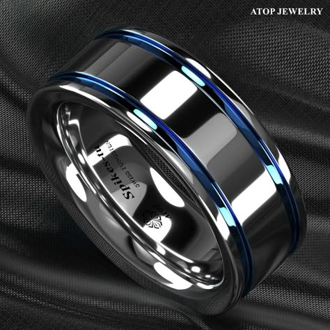 Order yours here: https://ssdlr.shop/l/8b0a91c2 Our Wedding Bands will not fade, tarnish or leave your skin green. It is waterproof, comfort fit and made out of the best high quality materials in the United States to assure satisfaction. About us: We are a Christian owned company inpired by God to use jewelry as a gift of love by following His example in Ezekiel 16:11-14. Be parters with us on a major purpose; God creates nature, we shape it, thus, we seek to shape nature in a way that glor... Cool Rings For Men, Wedding Bands For Him, Casual Rings, Wedding Bands For Her, Tungsten Carbide Wedding Bands, Tungsten Mens Rings, Tungsten Carbide Rings, Wedding Rings Unique, Men's Jewelry Rings