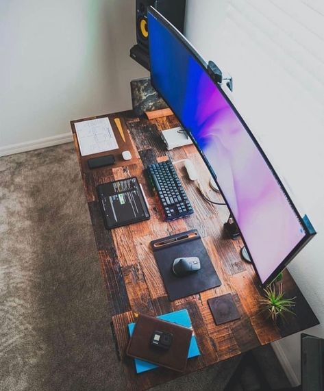 Computer Gaming Room, Computer Desk Setup, Home Studio Setup, Video Game Room Design, Desktop Setup, Video Game Rooms, Bedroom Setup, Computer Room, Gaming Room Setup