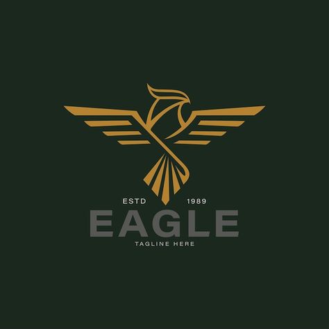 Vector eagle logo design with vintage ar... | Premium Vector #Freepik #vector #army-logo #military-logo #military-badge #army-badge Military Logo Design, Eagle Logos, Company Merch, Eagle Logo Design, Arctic Owl, Military Logo, Army Logo, Army Style, Military Design