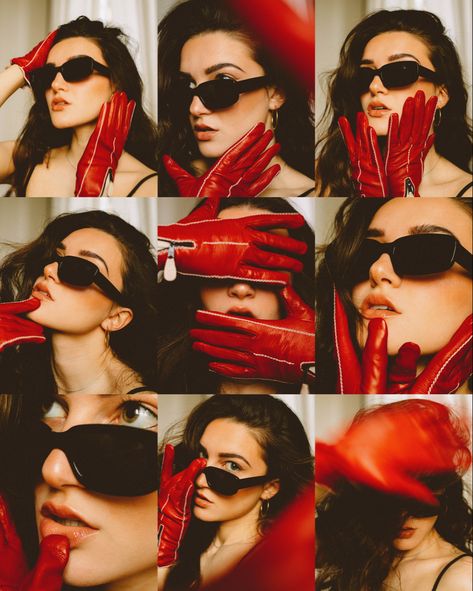 #photography #photoshoot #creativephotoshoot #redgloves #girlinred #editorialphotography #aesthetic #fashionphotoshoot #selfportrait Gloves Photography, Gloves Aesthetic, Beautiful Photoshoot Ideas, Red Gloves, Creative Content, Vogue Covers, Creative Photos, Fashion Photoshoot, Editorial Photography