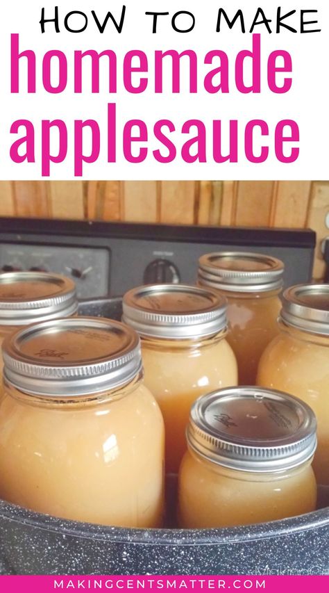 Easy Homemade Applesauce Recipe - Made On The Stovetop! This easy to make applesauce recipe is the perfect way to preserve your fall harvest, while keeping added ingredients to a minimum. Learn how to make and can your own applesauce today! Make Your Own Applesauce, How To Can Applesauce, Can Applesauce, Easy Homemade Applesauce, Applesauce Recipes, Homemade Applesauce Recipe, Canning Applesauce, Canned Applesauce, Homemade Applesauce Recipes