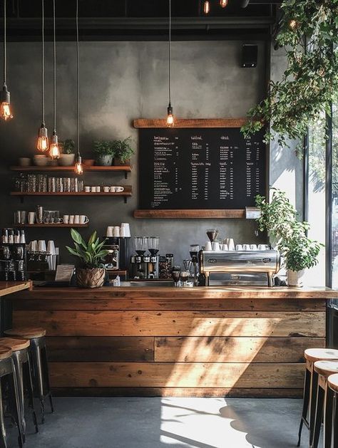 Fall Interior Design Inspiration: AI-Created Cozy Spaces + Shop the Look — Living Bright Interiors Coffee Shop Design Aesthetic, Modern Farmhouse Cafe, Fall Interior Design, Aesthetic Coffee Shop, Farmhouse Cafe, Coffee Shop Vibes, Autumn Interior, Coffee Shop Interior, Romanticize Your Life