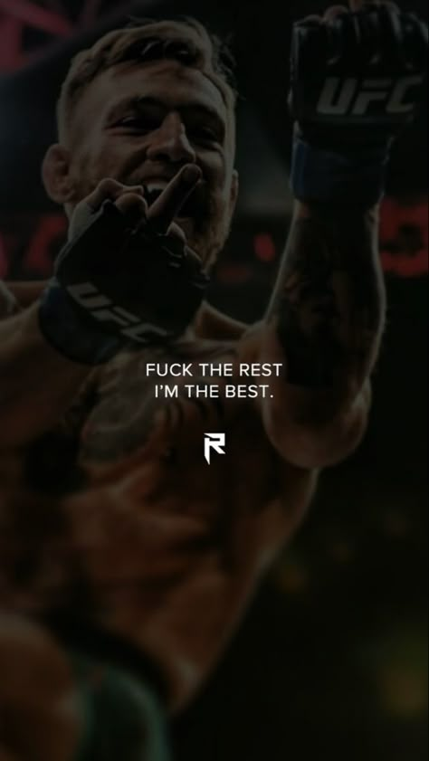 Mcgregor Wallpapers, I Am The Best, Boxing Images, Gym Wallpaper, Aesthetic Motivation, Believing In Yourself, Gym Art, Boxing Quotes, Motivational Quotes Wallpaper