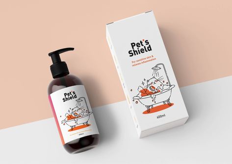 Pet Packaging, Dog Supplement, Pet Food Packaging, Pet Branding, Shampoo Packaging, Kids Package, Shampoo Design, Packaging Bottle, Cat Shampoo