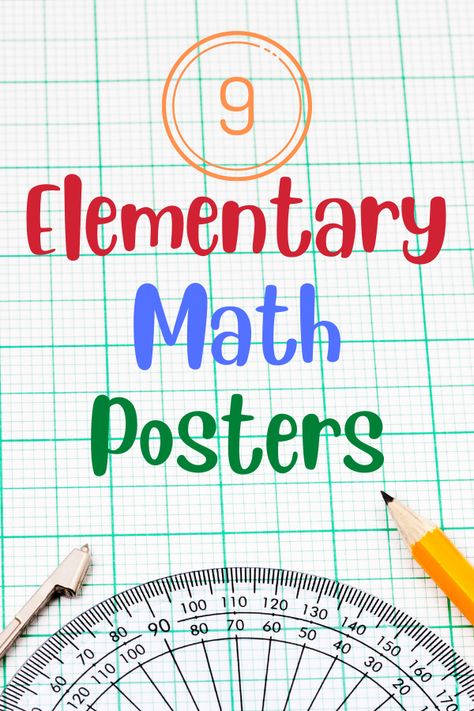 Part of successful math understanding is knowing the massive amounts of vocabulary that goes with it. Having little word rhymes and mnemonics also helps students to remember all those little tidbits.  And as most teachers know, colorful visuals – such as anchor charts and posters – can solidify that knowledge. Mad Minute Math, Spring Classroom Ideas, Teaching Math Elementary, Math Tips, Math Posters, Spring Classroom, Teacher Freebies, Teaching Job, Teaching Posters