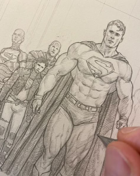 Anatomy Art Study, Comics Example, Super Hero Coloring Pages, Sketch Art Ideas, Shading Pencil, Riccardo Federici, Superhero Sketches, Ben Oliver, Comic Pencils