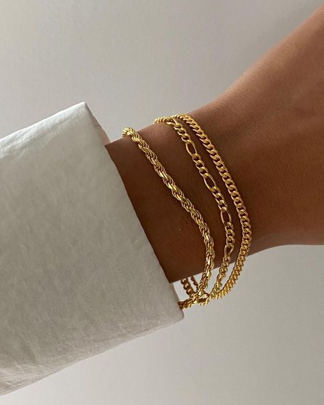 Bracelet Styling, Gold Bracket Stack, Gold Formal Jewelry, Elegant Gold Stacked Bracelets, Timeless Stackable Gold-plated Jewelry, Bracelet Stacking, Dainty Stackable Gold-plated Bracelet, Gold Chain Bracelet, Gold Jewelry Bracelets