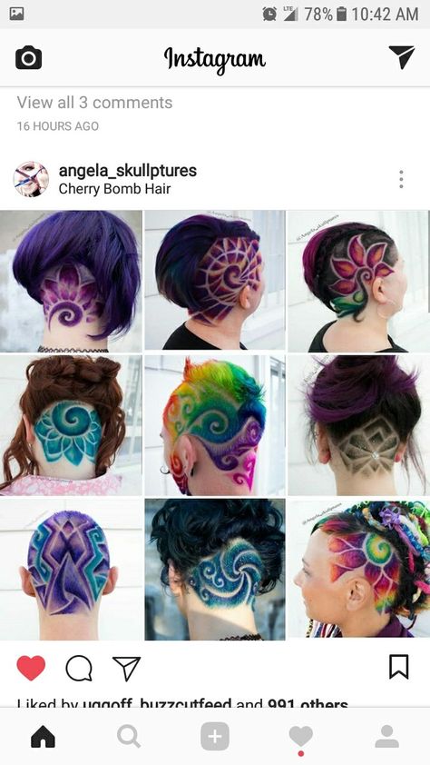 Rainbow undercuts Shave Designs, Hair Tattoo Designs, Undercut Hair Designs, Undercut Designs, Shaved Hair Designs, Haircut Designs, Hair Tattoos, Undercut Hairstyles, To Be Honest