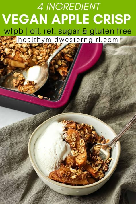 Vegan Apple Crisp Recipe, Apple Recipes Easy Healthy, Apple Crisp Recipe Healthy, Vegan Apple Crisp, Healthy Apple Crisp, Breakfast Simple, 2024 Recipes, Apple Crisp Easy, Apple Crisp Recipe