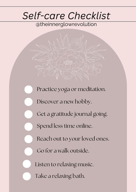 Have you had your daily dose of self-care today? Self-Care for your mental health is extremely important and you can easily include it in your daily routine. #theinnerglowrevolution #mentalhealth #self-care #self-love Self Love Daily Routine, Self Care Planner Pages, Daily Self Love Tasks, Bullet Journal Self Care Tracker, Self Care Bullet Journal, Managing Emotions, Self Care, Self Love, I Am Awesome