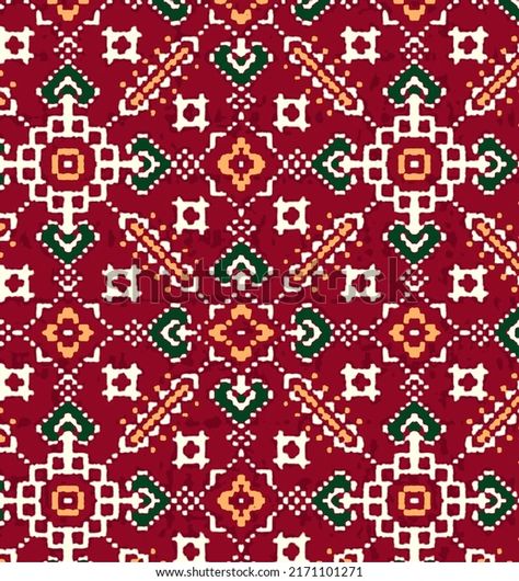 Ajrakh Print Ikat Block Print Batic Stock Illustration 2171101271 | Shutterstock Bandhej Pattern, Aditi Gupta, Aztec Pattern Art, Patola Pattern, Patola Sari, Laces Design, Patola Design, Textile Pattern Texture, Patola Print