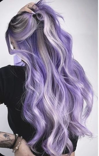 Lavender Hair Shadow Root, Blonde Balayage With Purple, Balayage With Purple, Smokey Lavender Hair, Hair Shadow Root, Smokey Lavender, Split Dyed Hair, Hair Shadow, Shadow Root