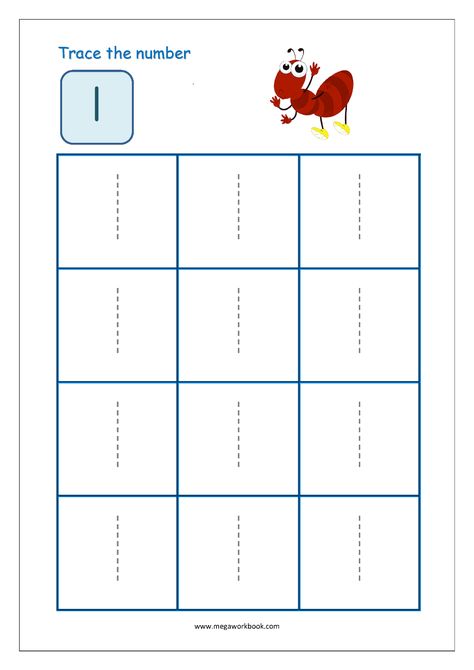 Writing Numbers Kindergarten, Sentra Persiapan, Preschool Number Tracing, Numbers Preschool Printables, Worksheet Number, Esl Preschool, Number Tracing Worksheets, Worksheet Math, Maths Worksheet