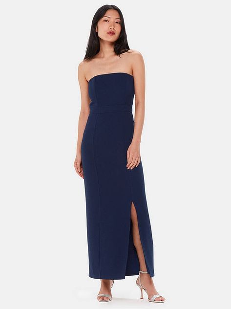 Cat Wedding, Bodycon Style, Maxi Dress Navy, Strapless Maxi, Strapless Maxi Dress, Bodycon Fashion, Dress Shapes, Navy Dress, Personal Stylist