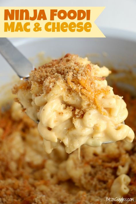 Ninja Foodi Mac & Cheese - Classic Homemade Mac and Cheese made with pasta, a creamy cheese sauce and cheesy bread crumb topping, all baked to perfection in the Ninja Foodi. #ninjafoodi #macandcheese #macaroniandcheese Ninja Foodi Recipes Mac And Cheese, Ninja Foodi Fall Recipes, Mac And Cheese Recipe Ninja Foodie, Ninja Foodi Macaroni And Cheese, Ninja Foodi Mac And Cheese Recipe, Ninja Foodi Pasta Recipes, Ninja Mac And Cheese Recipe, Ninja Foodie Mac And Cheese, Ninja Speedi Mac And Cheese