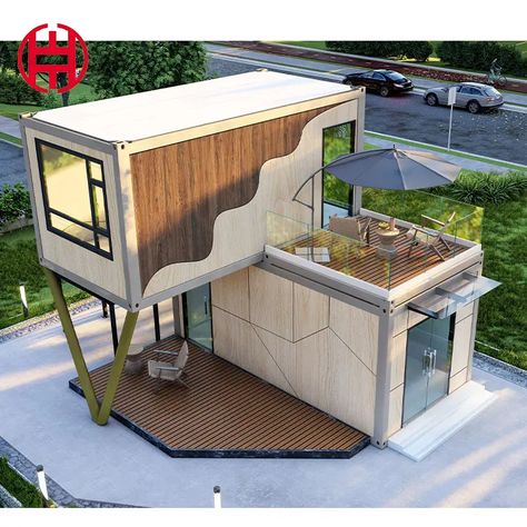 Wooden Tiny House, Living Container, Modular Room, Prefab Container Homes, Prefab Home, House Villa, Prefabricated Houses, Home Luxury, Hotel Project