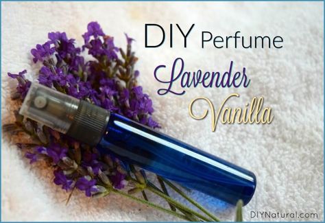 DIY Perfume Lavender Vanilla Diy Perfume Recipes, Essential Oil Perfume Blends, Essential Oil Perfumes Recipes, Diy Lavender, Homemade Perfume, Lavender Perfume, Perfume Recipes, Hermes Perfume, Diy Perfume