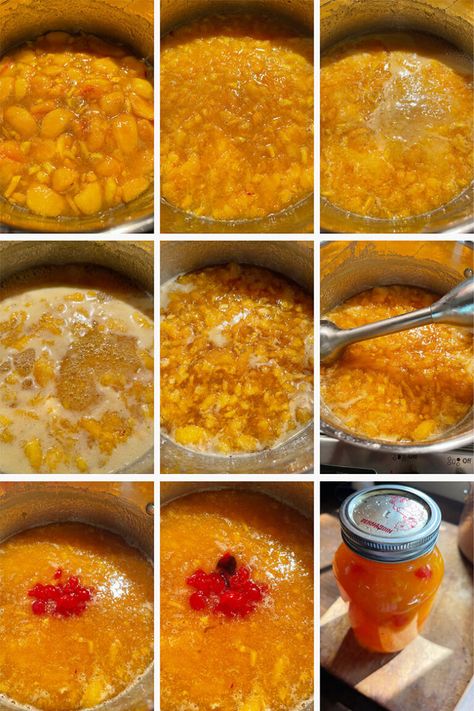 Peach Marmalade Recipe, Recipe With Cherries, Peach Marmalade, Marmalade Recipe, Maraschino Cherries, Cherry Recipes, Jam And Jelly, Maraschino Cherry, Peach Orange