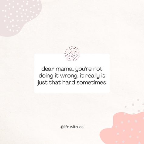 leslie ⋒ work from home mama on Instagram: “you’re doing great mama. sometimes it’s just really hard. and you’re tired and that’s ok. you’re doing great ♥️ #mama #youredoinggreat…” Tired Mama, You’re Doing Great Mama, Tired Mom Quotation, New Mom Quotes, Mama Quotes, Tired Mom, Motherhood Journey, Mental And Emotional Health, Mom Quotes