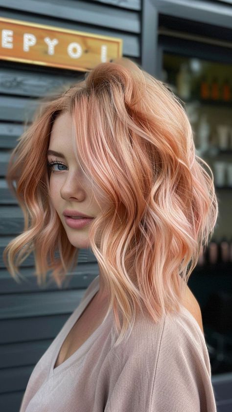 15 Pastel Color Ideas to Brighten Your Hairstyle: Achieve Your Dreamy Hair | Lookosm Pastel Color Ideas, Rose Gold Hair Color Formula, Pastel Lilac Hair, Pastel Lavender Hair, Pink Peach Hair, Pastel Hair Colors, Pastel Rainbow Hair, Peach Hair Colors, Dreamy Hair