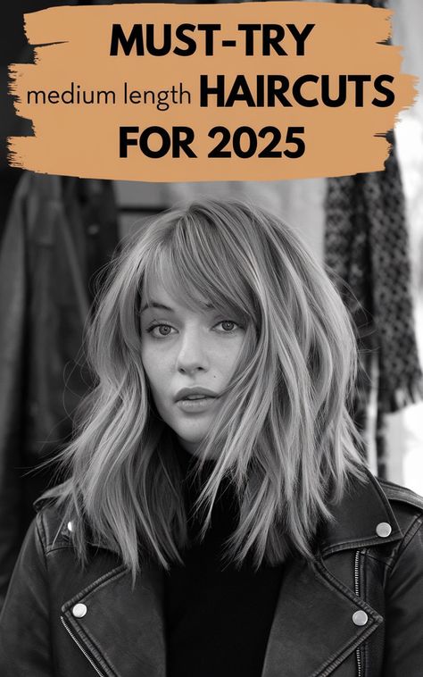 Stay trendy with our selection of the top medium-length haircut styles for 2025. This article highlights 23 fashionable options, complete with expert tips on styling and care. 2025 Trendy Haircut, 2025 New Hair Styles, 2025 Lob Haircut, Medium Length Haircut Thick Wavy Hair, 2025 Haircut For Women, Medium Hair Cuts Trend 2025, Haircut 2025 Trends, Medium Length Haircut Without Layers, Haircut Trends 2025